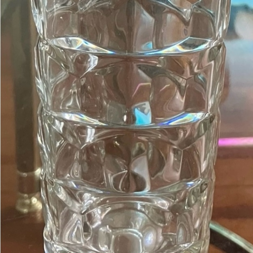 Elegant Clear Glass Vintage JG Vase